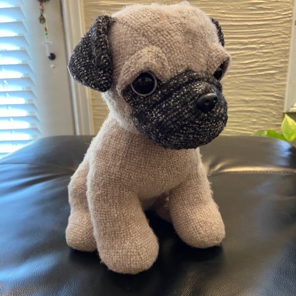 PUG PLUSH Aurora Realistic Plush Plastic Eyes Nose Weighted Companion - Picture 1 of 9